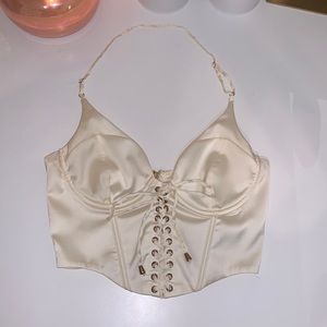 Oh Polly Lace-Up Bustier Top